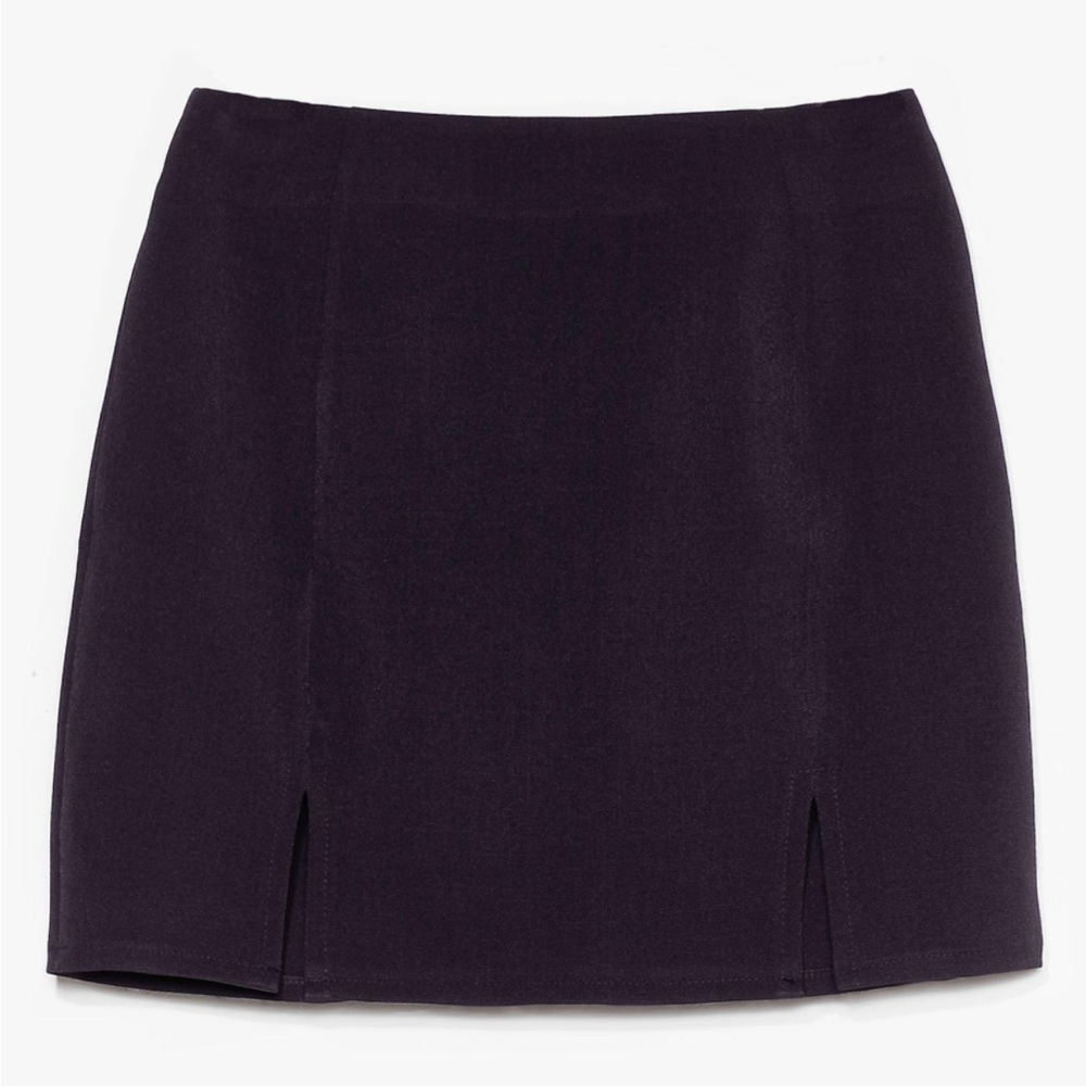 Black nastygal mini high rise skirt